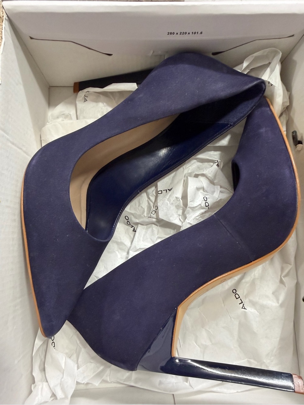 ALDO Navy Suede Pointed-Toe Stiletto Pumps